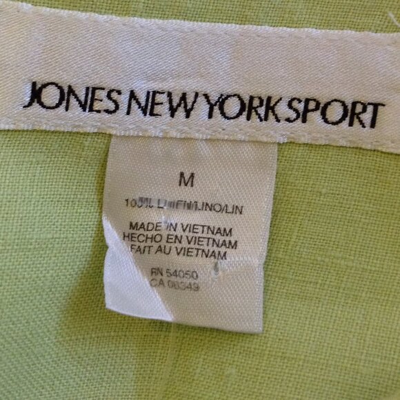 Jones NY Sport Shacket "M", Linen, Chartreuse Green, Avant Garde, Boho Vibes - Picture 3 of 4